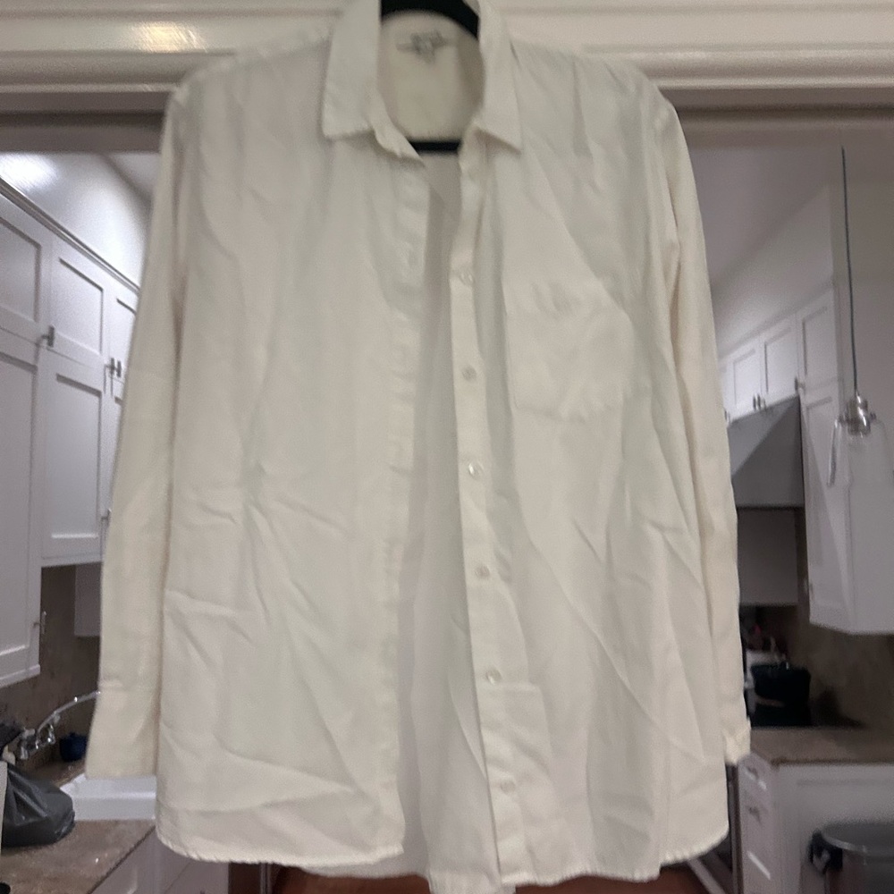 Madewell White Casual Button Down Shirt